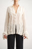 Frill Silk Blouse | S-L