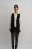 Suede leather vest long