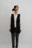 Suede leather vest long