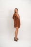 Brown Silk Coat Dress | S-L