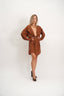 Brown Silk Coat Dress | S-L