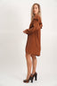 Brown Silk Coat Dress | S-L