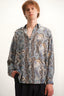 Blue Paisley Silk Shirt | S-L