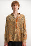 Paisley Gold Silk Shirt | S-L