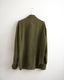 Houndstooth olive green silk shirt
